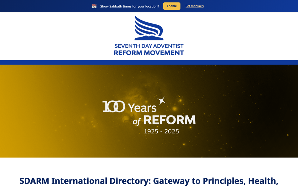 Screenshot van de website SDARM International